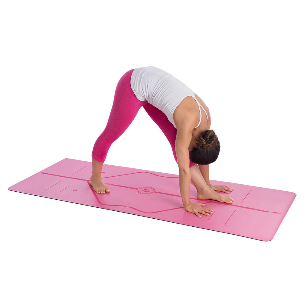 Liforme Travel Yoga mat – Patented Alignment System, Warrior-Like Grip, Non-Slip, Eco-Friendly, Ultra-Lightweight and Sweat Resistant, Made with Natural Rubber