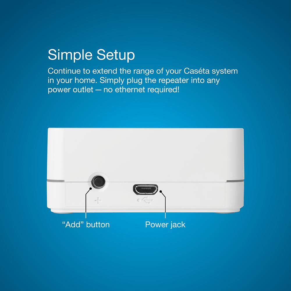 Lutron Caseta Smart Lighting Smart Hub for Light Bulbs and Fans, Compatible w/ Amazon Alexa, Apple Homekit, Google Home, 75 Device Capacity, L-BDG2-WH, White