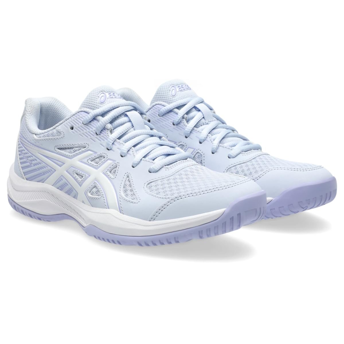 ASICS Women's Upcourt 6 Volleyball Shoes, 10.5, Blue Fade/White
