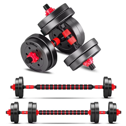 BCBIG Adjustable-Dumbbells-Sets,Free Weights-20lb(10lb*2) Dumbbells Set of 2 Convertible To Barbell A Pair of Lightweight for Home Gym,Women and Men Equipment