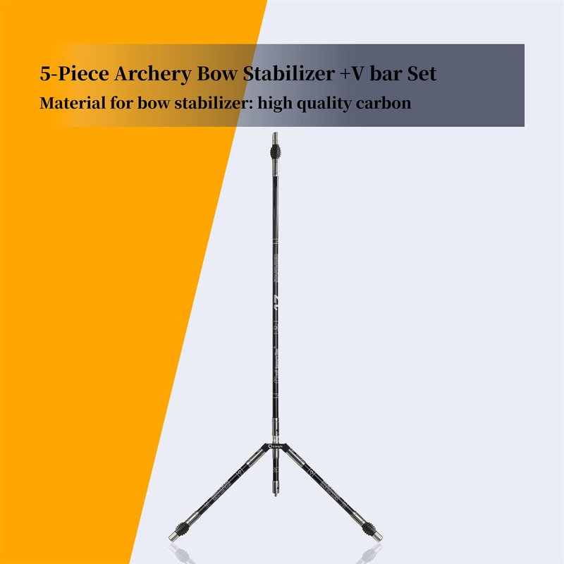 Perogen Archery Bow Stabilizer Set for Recurve Bow, Carbon Fiber Bow Stabilizer Extension Pole Kit