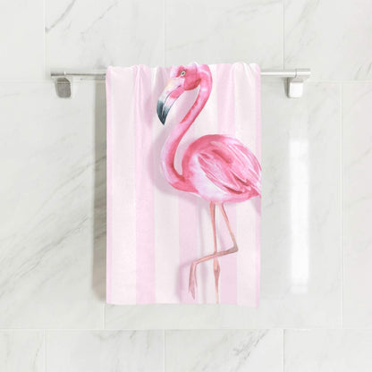 Pink Flamingo Hand Towel Ultra Soft Luxury Towels for Bathroom 30"x15"