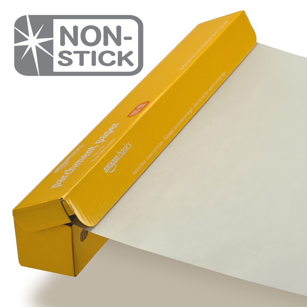 Amazon Basics Parchment Paper for Baking, Non-Stick, 90 Sq Ft Roll, 1 Pack