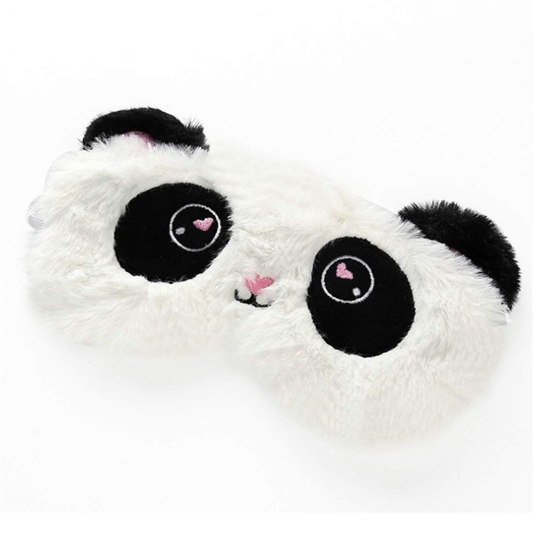 Cute Animal Sleeping Mask Soft Plush Blindfold Cute Rabbit Panda Koala Eye Cover Eyeshade for Kids Teens Girls Women (Flamingo)