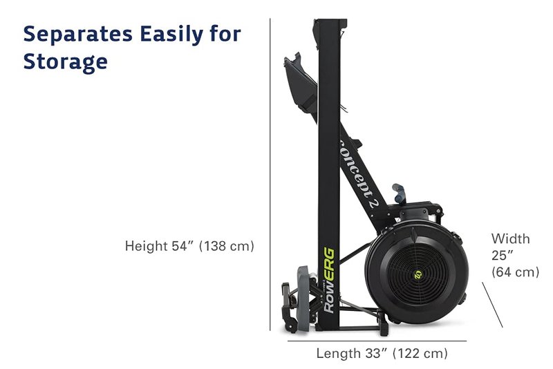Concept2 RowErg Indoor Rowing Machine - PM5 Monitor, Device Holder, Adjustable Air Resistance, Easy Storage