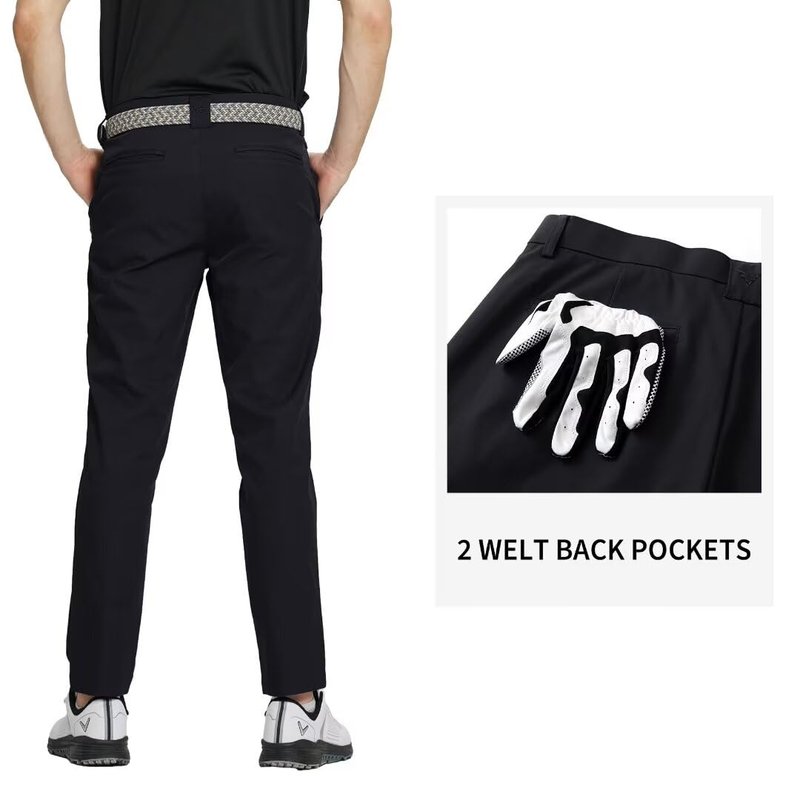 M MAELREG Dress Pants for Men Straight Fit Stretch Quick Dry Lightweight 5 Pockets Business Casual Golf Pants Men Black