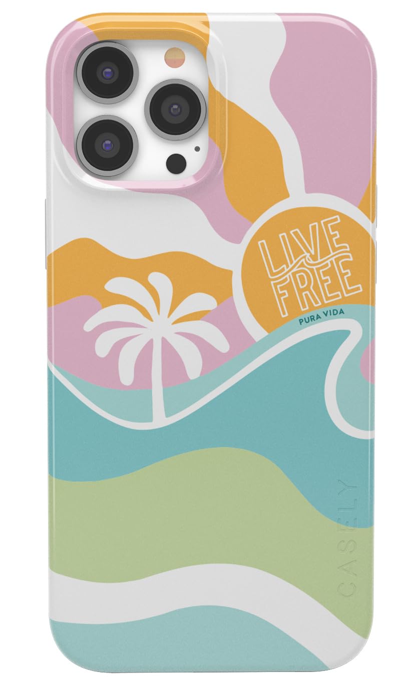 Casely iPhone 13 Pro Max Case | Here Comes The Sun | Colorblock Sunset | Classic Ultra Slim Case Design