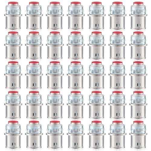 Metal-Clad Cable Connectors Zinc Electrical Conduit Connector 3/8" Snap in Connectors for Steel and Aluminum Cable (35 Pack)