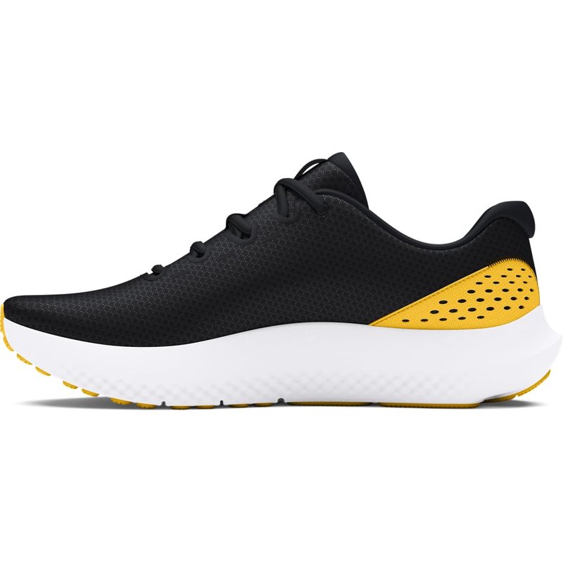 Under Armour Men's Charged Surge 4, (003) Black/Taxi/Taxi, 7.5, US