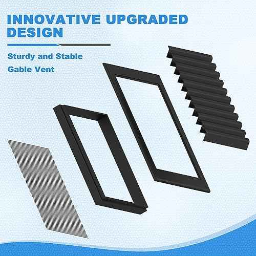 18" x 18" Aluminum Gable Vent with Screen - Stylish Louvered Vents for Effective Attic and Shed Ventilation - Essential Home Improvement, Vent Opening: 16" x 16"