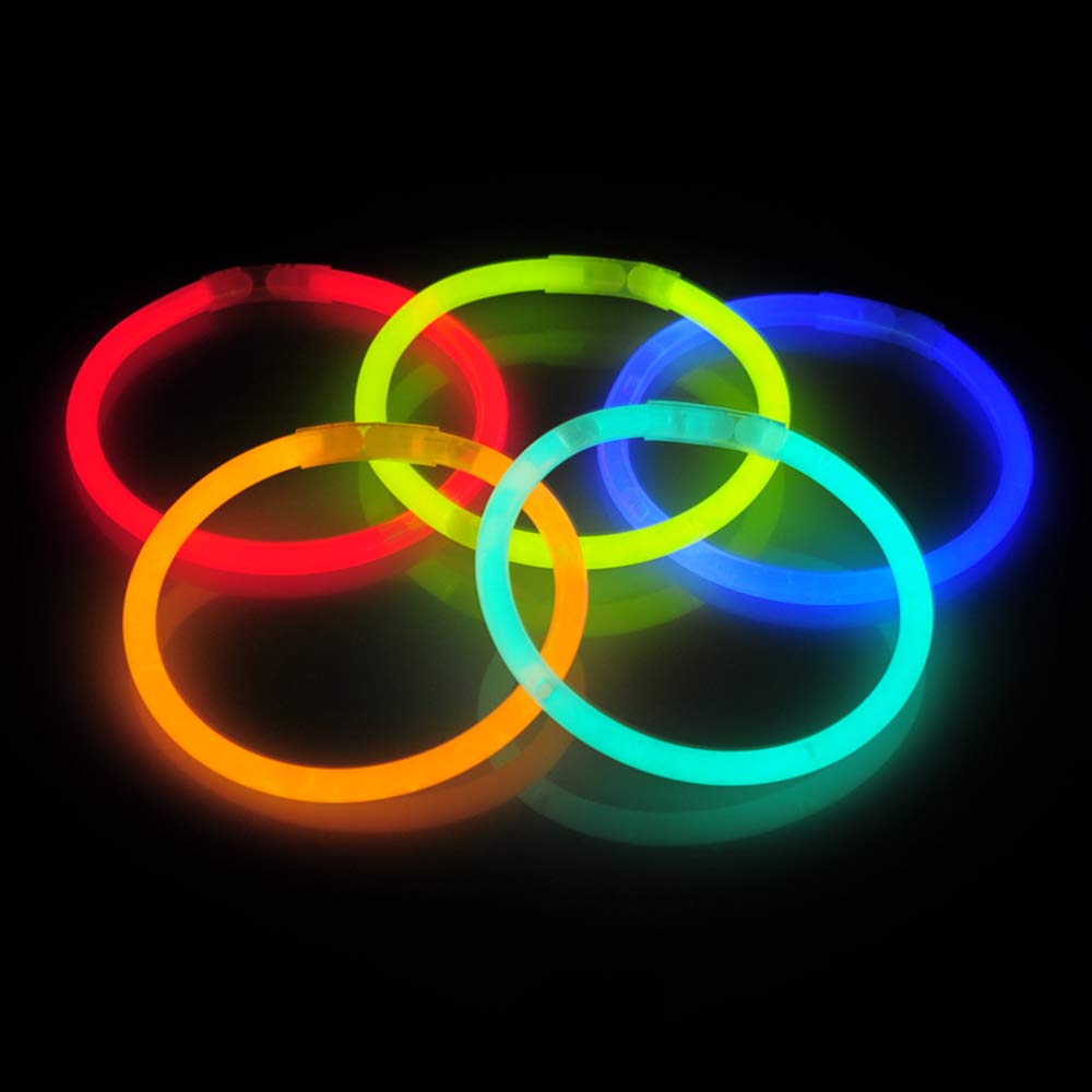 JOYIN 144 Pcs 8" Glowsticks, Bracelets Necklaces, Glow in the Dark Party Favors, Easter, Christmas, Halloween Supplies Pack, Football Party Supplies