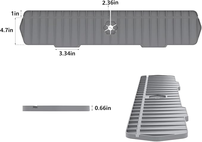 Kitchen Sink Splash Guard 29.7 X 5.7 In, Large Size Kitchen Sink Splash Guard