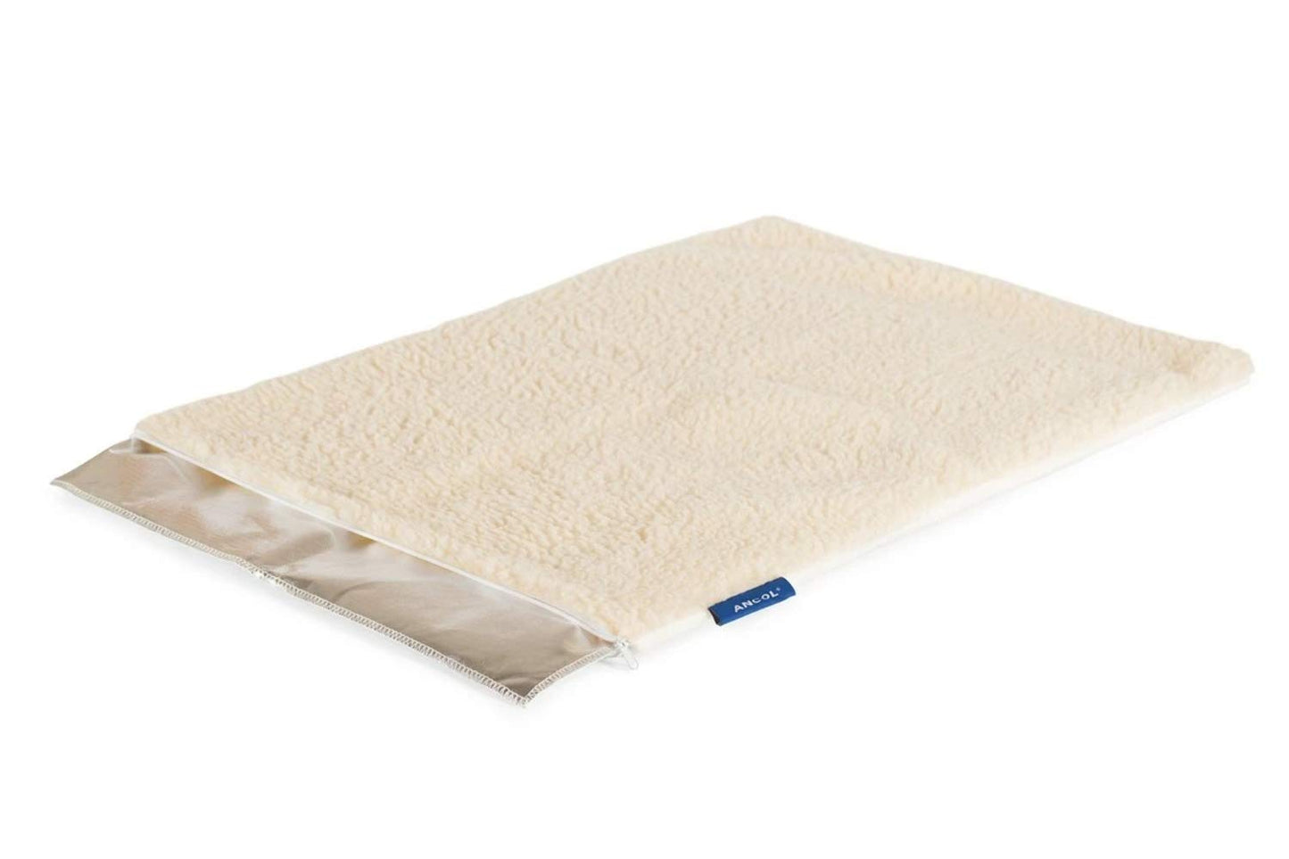 Ancol Self Heating Pet Pad with Lamb Fleece Cover - Comfortable Heat Reflecting Pet Accessory - Medium 64 x 49cm