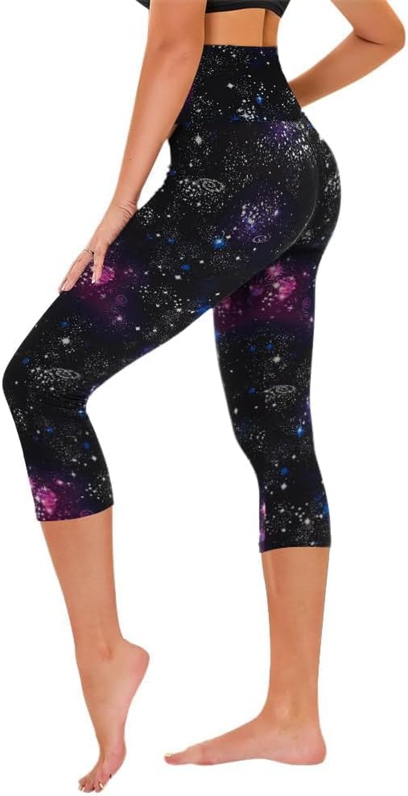 Capri Leggings for Women - Tummy Control High Waisted Soft Yoga Pants | Perfect for Gym Workouts