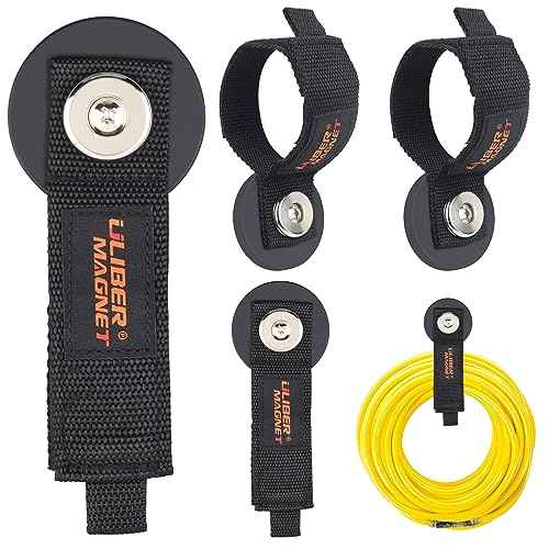 ULIBERMAGNET Strong Magnetic Storage Hooks,Heavy Duty Magnetic Garage Storage Tool Organizer,Extension Cord,Hose, Cable, Rope,Tools for Garage,Pick-up,RV and Workshop(4 Pack/2.59INCH)