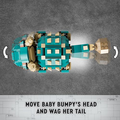 LEGO Jurassic World Baby Bumpy: Ankylosaurus Dinosaur Toy for Camp Cretaceous Fans and 7 Plus Year Old Kids, Creative Adventure Set for Independent Play, Gift for Boys and Girls 76962
