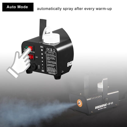 BORGOVA Fog Machine, Small Smoke Machine for Parties Halloween Stage, Auto Mode 400 Watts