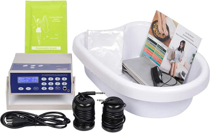 Ionic Detox Foot Bath Machine, Feet Detox Machine Ionic Detox Foot SPA System with LED Display, Professional Tub Basin,Far Infrared Belt and Wrist Strap，Spa at Home Detox