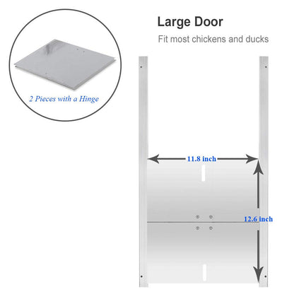 JVR Automatic Chicken Coop Smart Door Compatible with Alexa, Google Assistant, Home Assistant, Tuya - WiFi Electric Opener, Auto Sunrise/Sunset Dusk to Dawn Doors, Chicken Coop Accessories