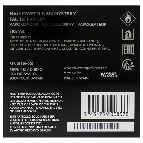 HALLOWEEN Man Mystery Eau de Parfum 4.2 Oz