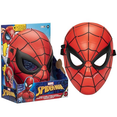 Marvel Spider-Man Glow FX Mask, Light-Up Role Play Toy, Super Hero Toys for Kids Ages 5+