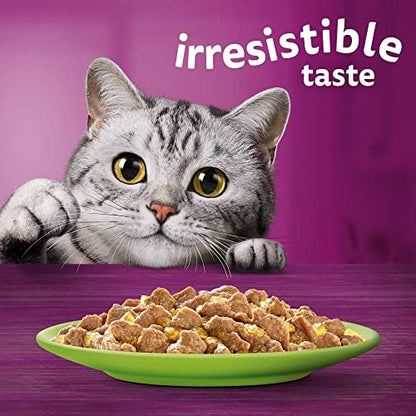whiskas 1 plus Adult Mixed Selection in Jelly 84 Pouches, Adult Wet Cat Food, Megapack (84 x 85 g)