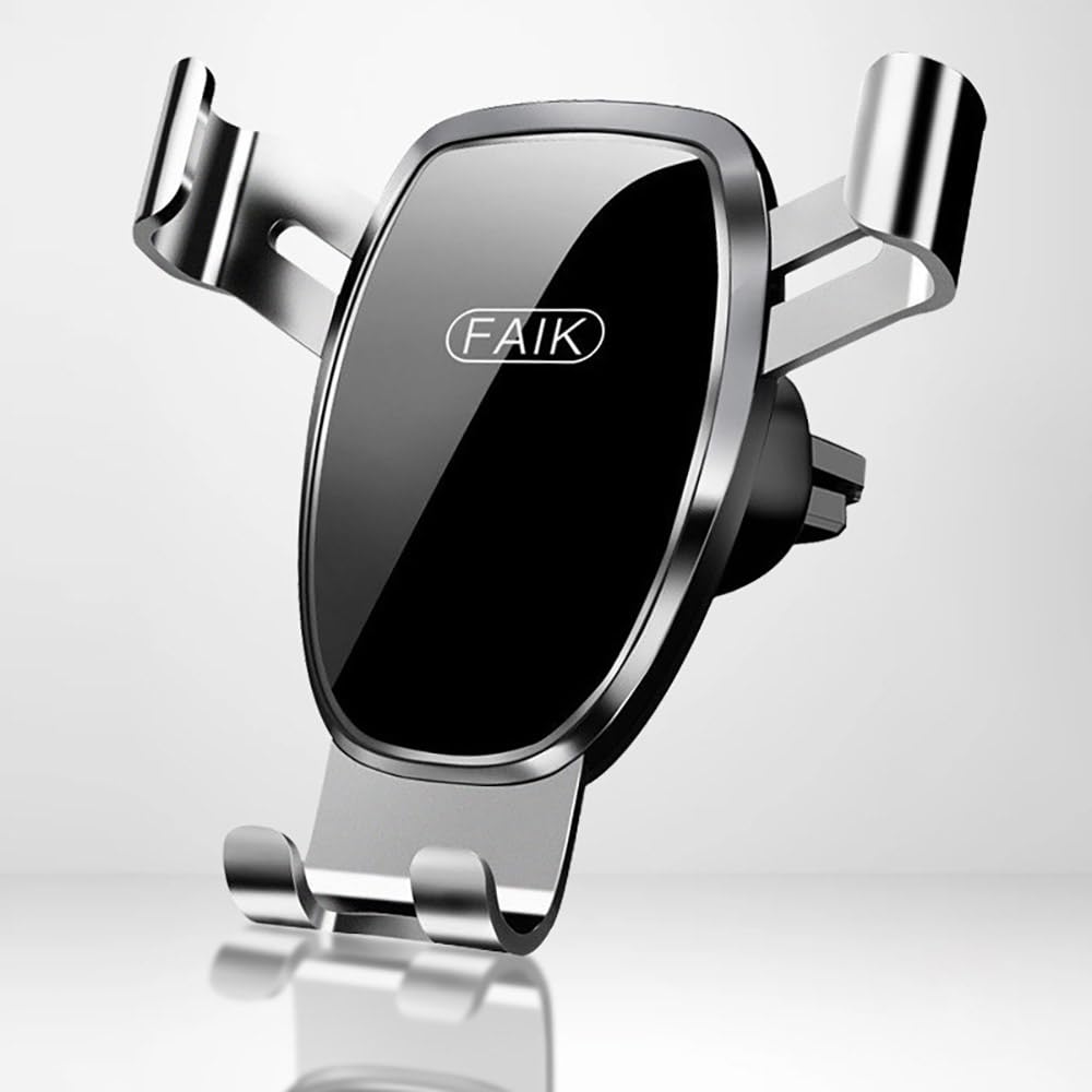 Car Phone Holder for Auto Interior Accessories Best Cell Phones Mount Cellphone Mobile Cradle Charging Navigation Bracket Air Vent Accessory, Silver