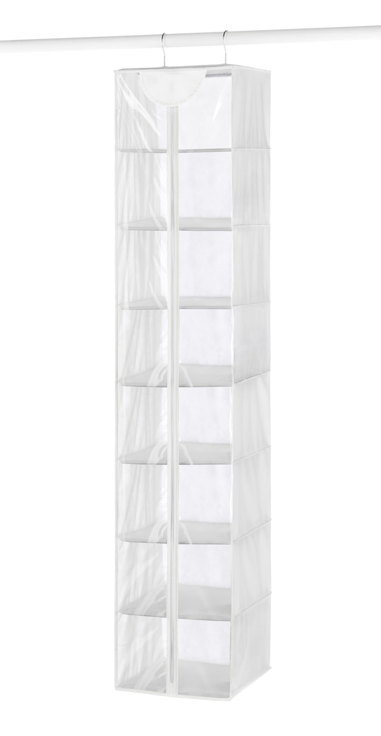 Whitmor Crystal Clear Hanging Sweater Bag - White