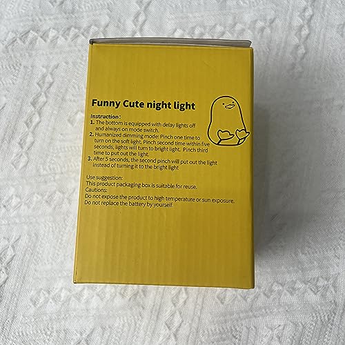 Attivolife Duck Night Light for Kids, Cute Animal Silicone Lamp Touch Control + Dimmable + Timer, USB Rechargeable LED Feeding Nightlight Bedside Bedroom Decor Birthday Gifts for Toddler Baby Women