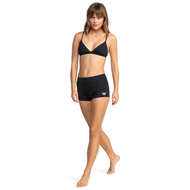 Roxy Women's Tummy Control Beach Biker Shorts – Workout, Volleyball & Gym Shorts, Yoga, Beachwear, Onyx, X-Large