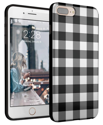 Casely iPhone 6/7/8 Plus Case | Stepping Up | Geo Rose Gold Marble | Classic Ultra Slim Design