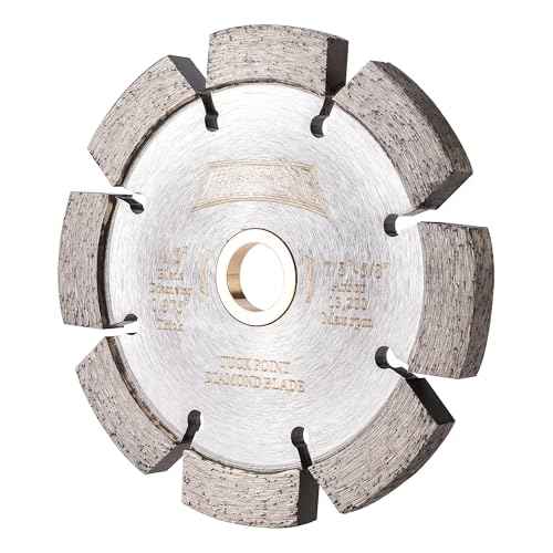 4.5" Diamond Tuck Point Blade for Mortar Joint Removal,3/8" Segment Width, 7/8"-5/8" Arbor