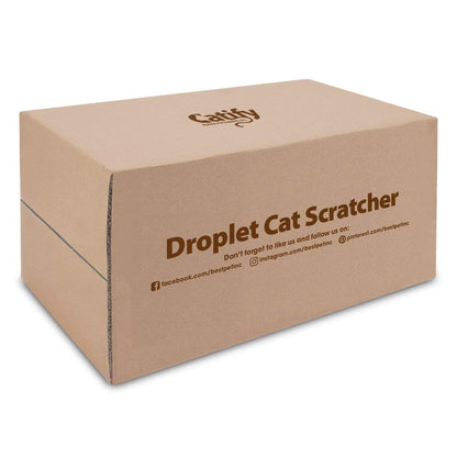 Catify by Best Pet Supplies, Inc., Inc., Inc., Droplet Cardboard Cat Scratcher with Catnip (CTM-07)