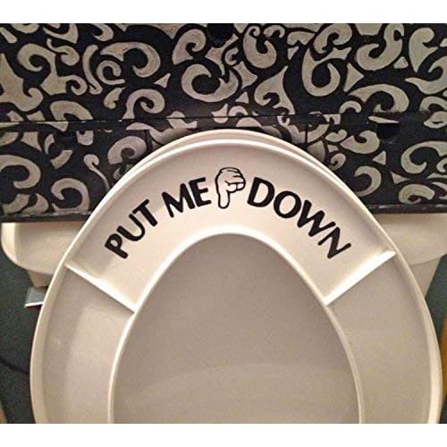 D Sticky Company Put Me Down Wall Sticker Bathroom Toilet Door Sign Vinyl Art Decals Home Decor