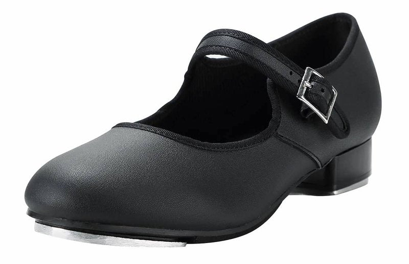 Linodes Unisex PU Leather Easy Strap Tap Shoe Dance Shoes for Women and Men's Dance Shoes-608-1-Black-4M
