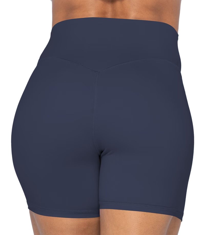 Sunzel No Front Seam High Waist Biker Shorts for Women, Squat Proof Yoga Workout Gym Bike Shorts 8" Inseam Creamy Skin X-Large