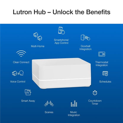 Lutron Diva Smart Dimmer Switch Kit for Caseta Lighting w/ Hub, Pico Remote & Pedestal, Smart Dimmer Works with Apple Home, Ring, Google Home, 3 Way, DVRF-BDG-1DP-A