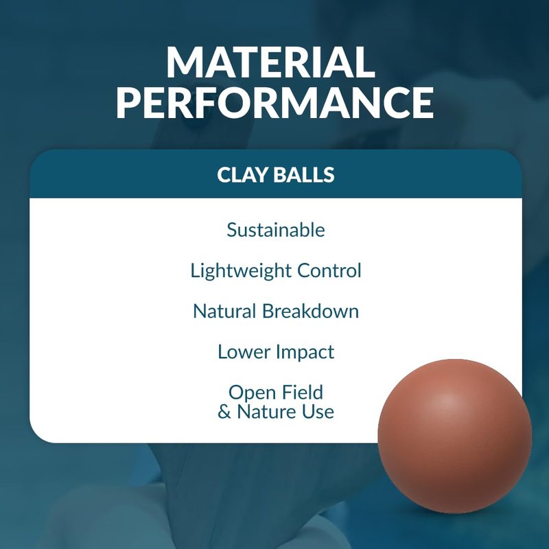 PGN Biodegradable Clay Slingshot Ammo - 3/8" Inch (0.375" Caliber) - 9000 Pieces Straight & Precise Practice - Non-Toxic Pocket