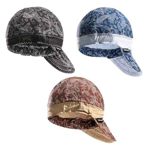 Fullsheild Reversible Welding Cap OneSize Flame Resistant Cotton Welder Hat Hood FR High Crown 3 pcs