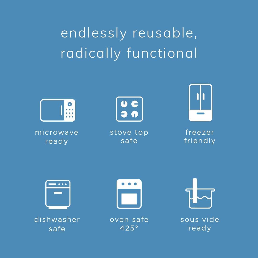 Stasher Premium Silicone Reusable Food Storage Stand-Up Mid Bag, Clear, Microwave, Sous Vide, Dishwasher, Oven and Freezer Safe, BPA Free, Leak-free, Eco-friendly, 56 Oz