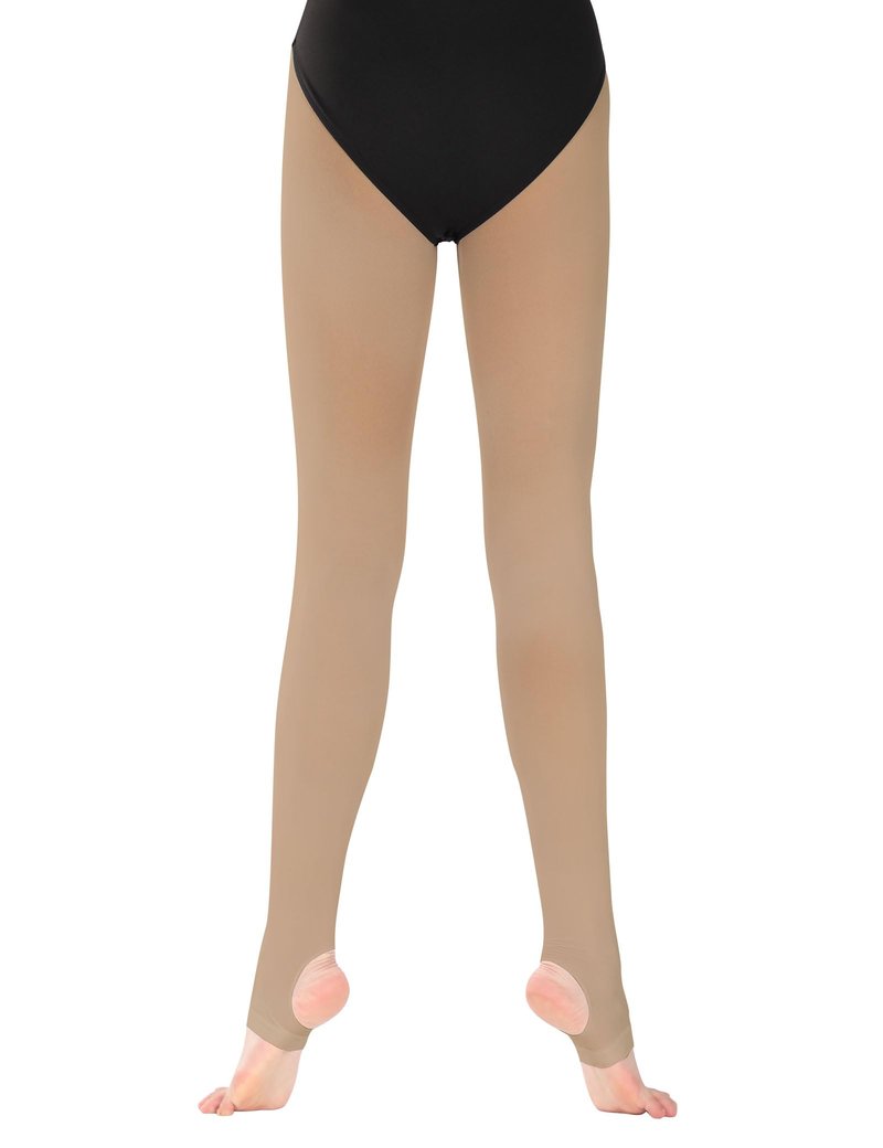 Dayrose Tan Stirrup Tights for Girls, Stirrup Ballet Tights for Toddler Girls 4-5 Years