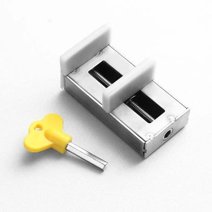 1PCS Door Window Lock Stopper Adjustable Thick Sliding Safety Anti Theft Children Security LockChild Plastic Steel Aluminium Free Rails Limit Window Door Anti Slip