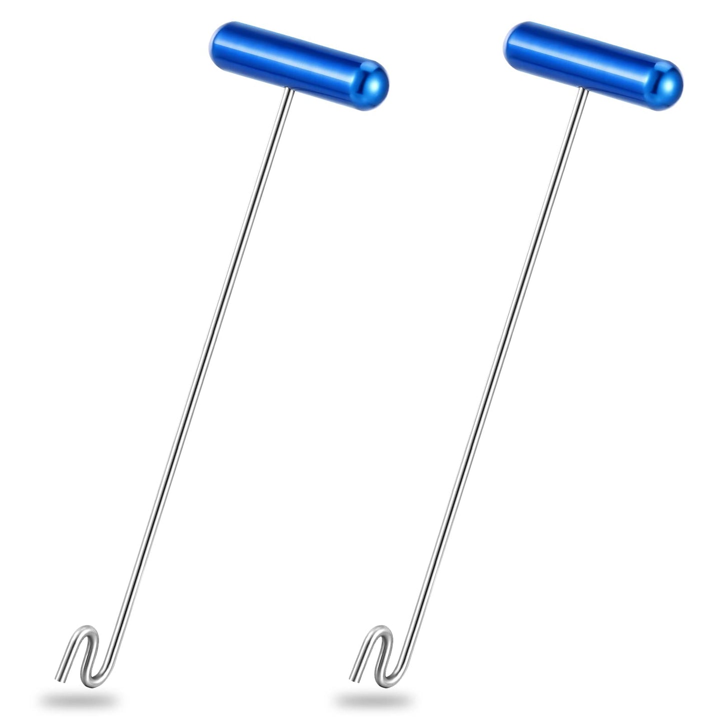 Sotiff 2 Pcs 12 in Stainless Steel Fish Hook Remover Tools Summer Fishing Hook Quick Removal Device Saltwater Dehooker Aluminum and Fish Dehooker for Fisherman(Blue)
