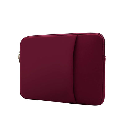 RAINYEAR 14 Inch Laptop Sleeve Compatible with 14" Notebook Computer Chromebook, 15" Macbook Pro M4 M3 M2 Protective Case with Front Pocket & Accessories Pouch(Red)
