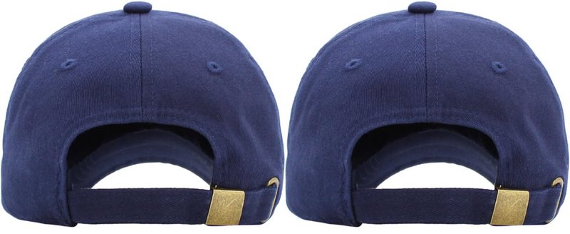 KBETHOS Classic Cotton Dad Hat Bundle Adjustable Unconstructed Plain Cap (One Size, Navy + Navy (2 Pack))