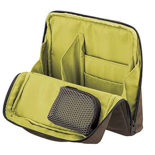 KOKUYO Pencil Case Pouch, Haco-Biz Standing Pen Pouch Bag, Foldable Stand up Pencil Holder Organizer, Large Capacity Portable Pencil Box for School Office Supplies