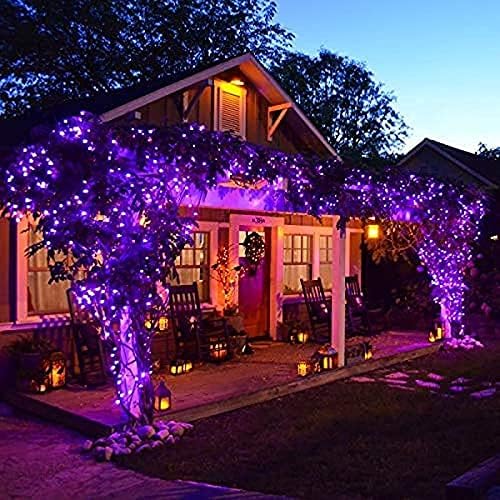 kemooie 500 LED Outdoor Fairy String Lights, 164 FT 8 Lighting Mode Plug in String Waterproof Light, for Outdoor Birthday Christmas Wedding Party Garden Balcony Decor (Purple)