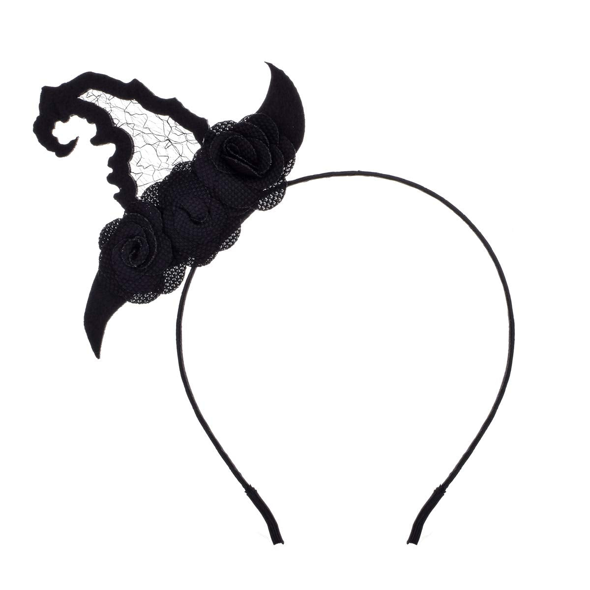 Love Sweety Halloween Spider Ghost Pumpkin Hair Hoop Cosplay Devil Headband (Witch Hat Black)