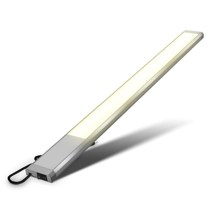 B.K.Licht - LED Strip with On/Off Switch, Warm White Light Colour, Includes Plug Cable, Under-Unit Light, Kitchen, LED Light Strip, Kitchen, Cabinet Lighting, Kitchen Lamp, 57.5 x 4.9 x 1.3 cm, Titanium-Coloured