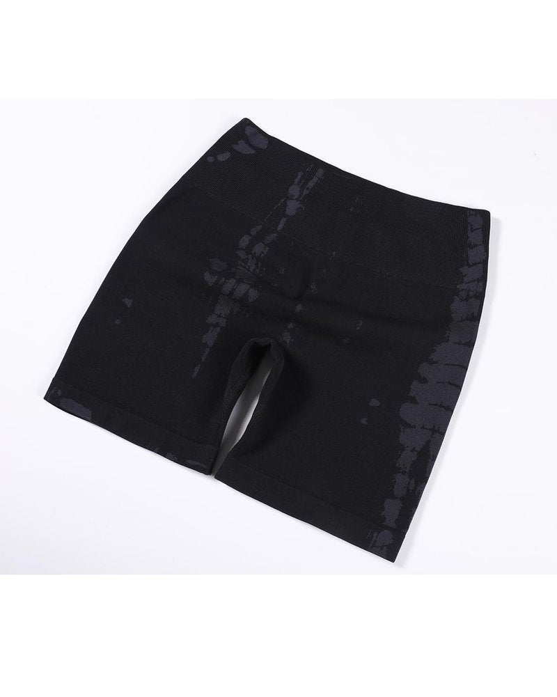 AUROLA Zebra Women Seamless Scrunch Workout Shorts High Waisted Gym Yoga Short,Dark Grey,S